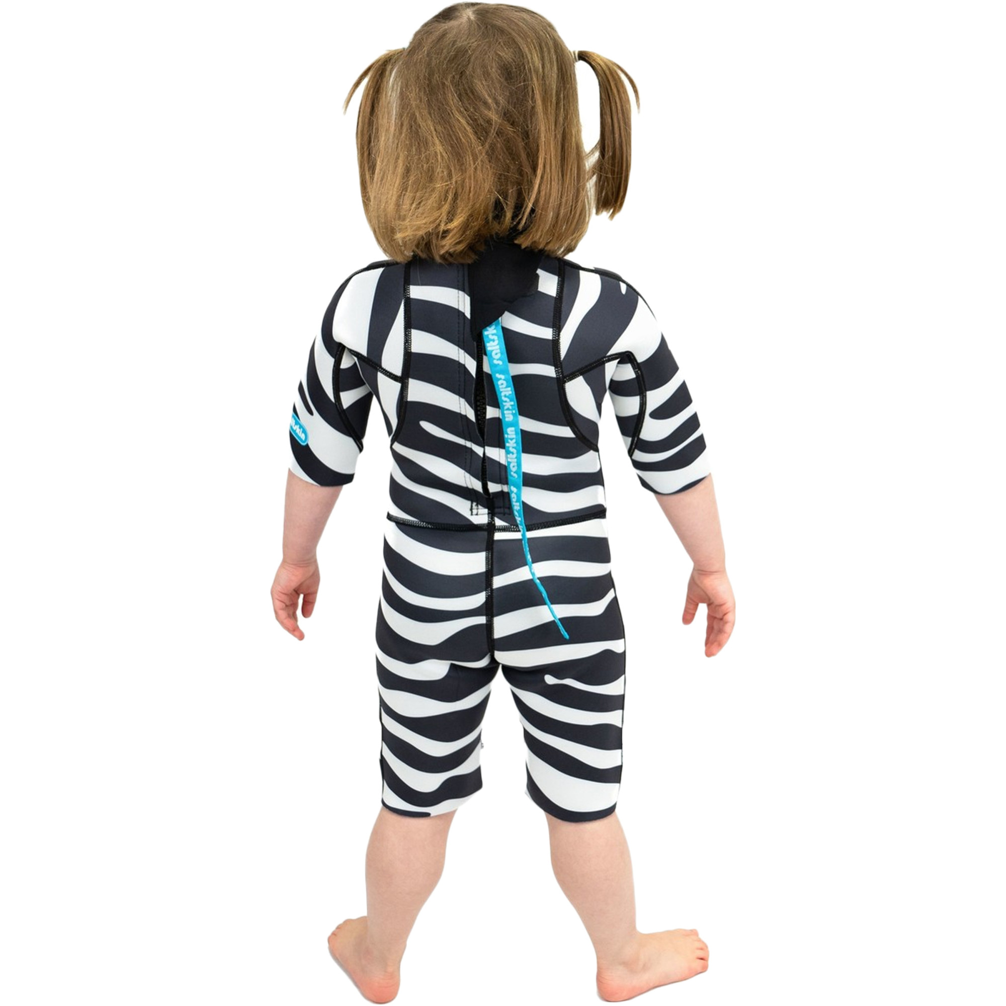 2023 Saltskin Junior 2mm Back Zip Shorty Wetsuit STSKNZBR02 Zebra